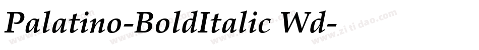 Palatino-BoldItalic Wd字体转换